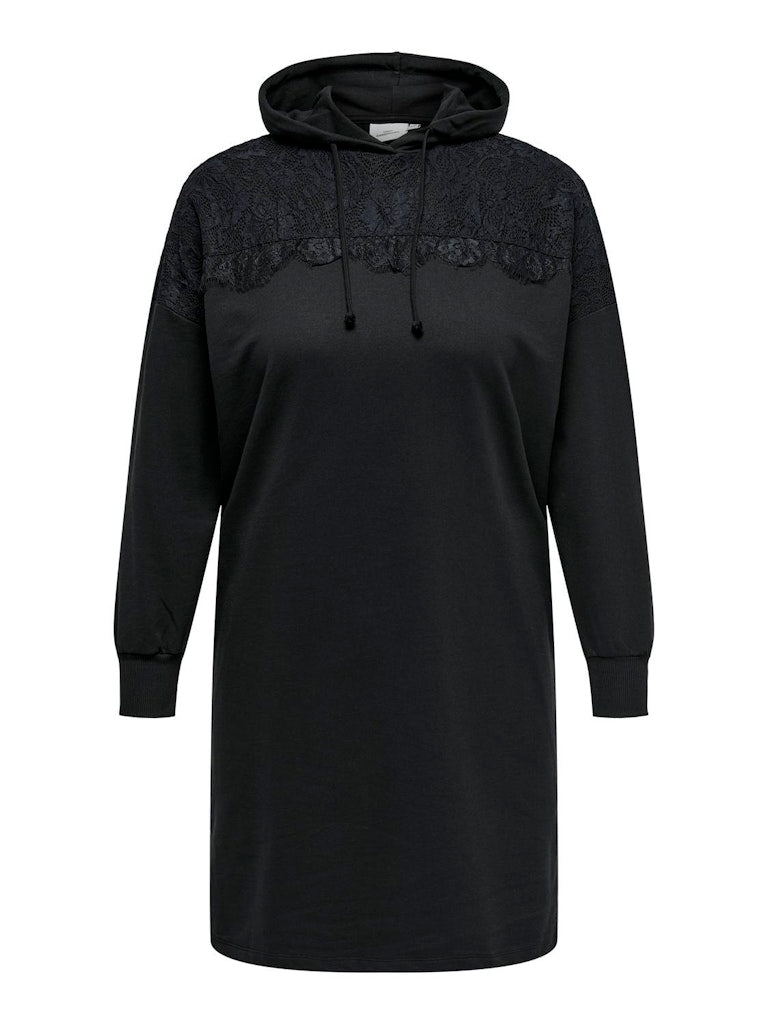 CARLIZZY LS LACE HOOD SWEAT DRESS