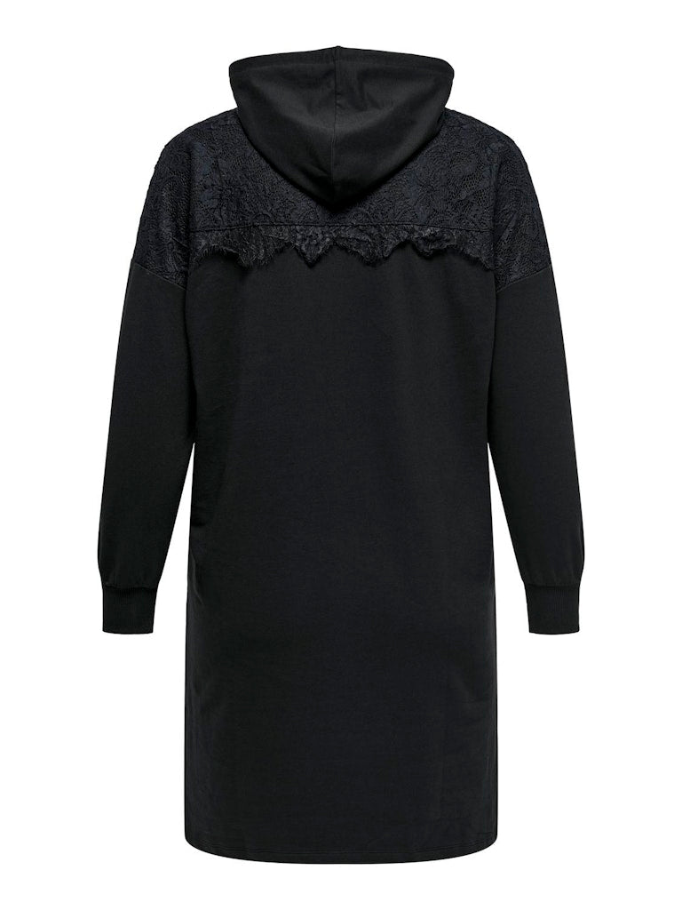 CARLIZZY LS LACE HOOD SWEAT DRESS