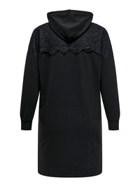 CARLIZZY LS LACE HOOD SWEAT DRESS