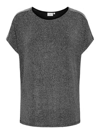 CARQUEEN S/S GLITTER O-NECK TOP