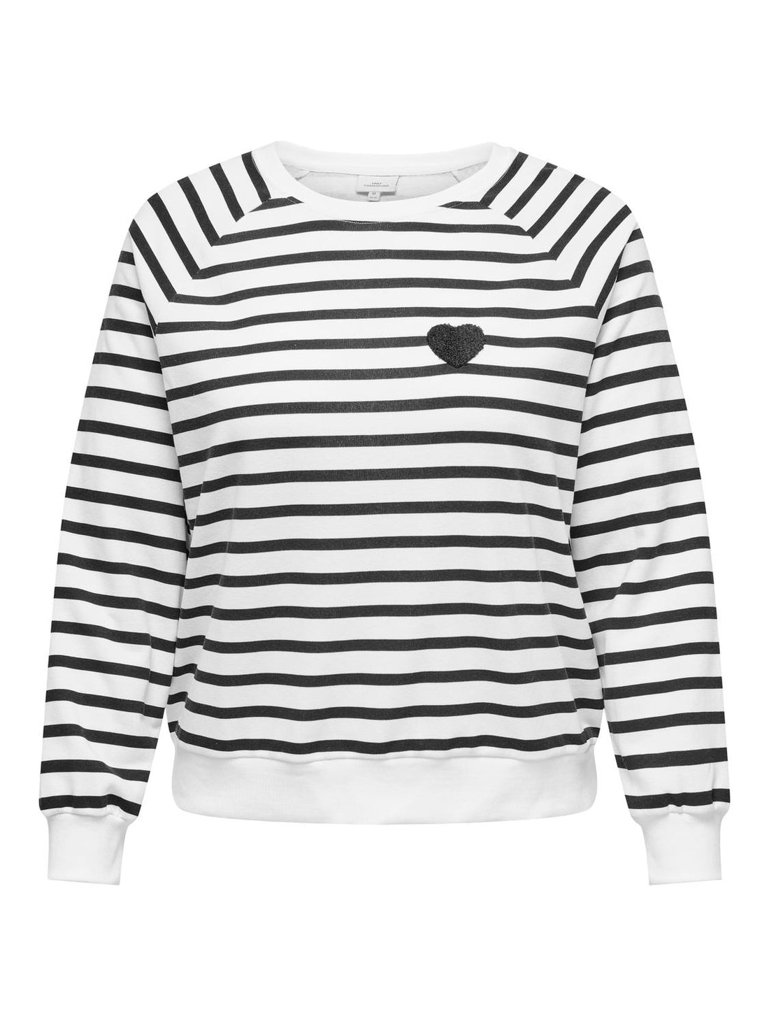 CARJUDY L/S STRIPE HEART SWEATSHIRT