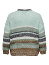 CARALYSSA L/S LIFE STRIPE O-NECK KNIT