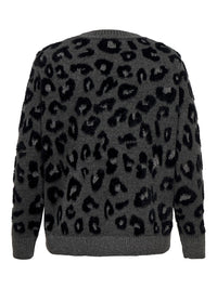 CARSARA LS JQ GLITTER O-NECK KNIT