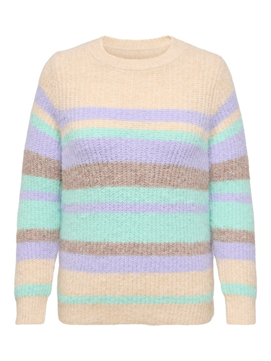 CARMAGGIE - Stribet Strikbluse