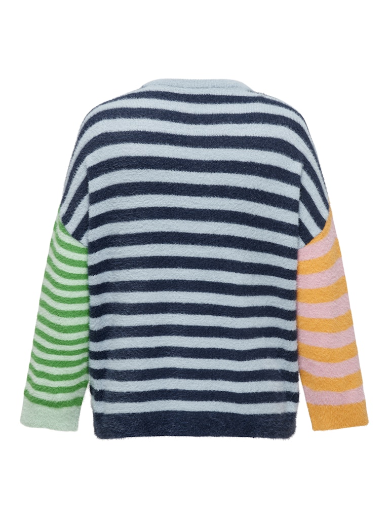 CARCHRISTY LS BLOCK STRIPE O-NECK KNIT