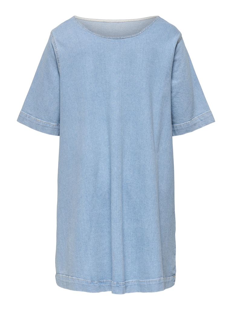 CARTINE MIDI SS A-SHAPE DENIM DRESS