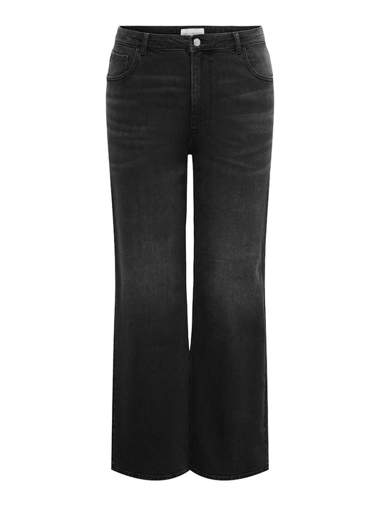 CARZENIA - Sorte Jeans med Vidde