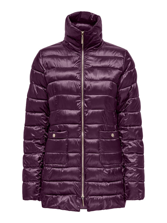CARVEGA - Quiltet Mauve Wine Jakke