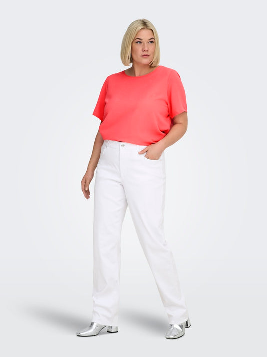 CarWilly - Hvide Straight Denim Jeans - Noos