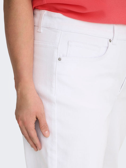 CarWilly - Hvide Straight Denim Jeans - Noos
