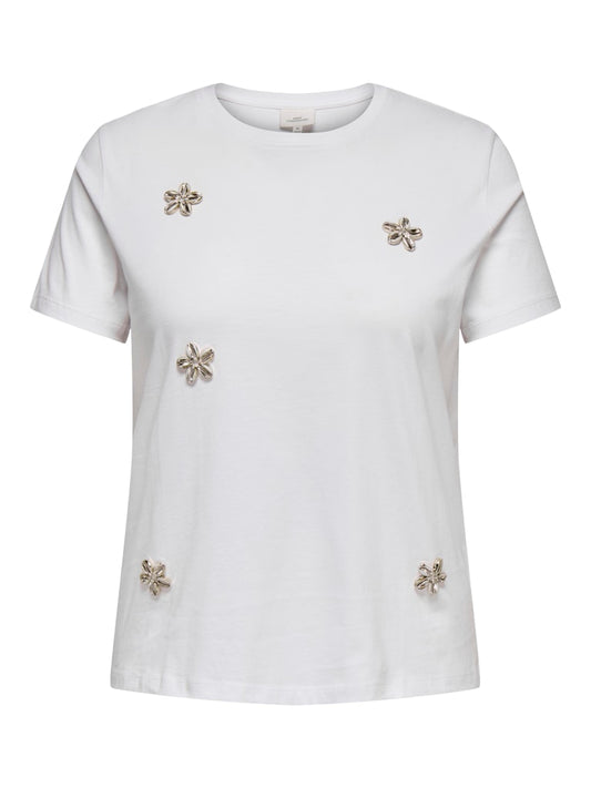 CARLENE - Hvid Seashell T-shirt