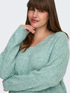 CARCAMILLA - V-NECK L/S PULLOVER KNIT - NOOS