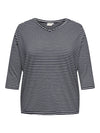 CarLina - Bluse med 3/4 ermer