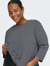 CarLina - Bluse med 3/4 ermer