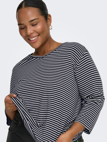 CarLina - Bluse med 3/4 ermer