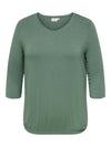 CarLina - Bluse med 3/4 ermer