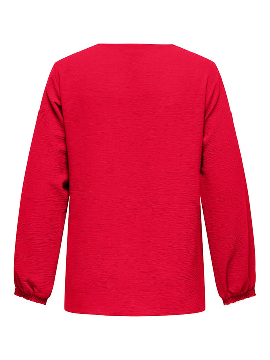 CarMetta - Bluse med V-hals