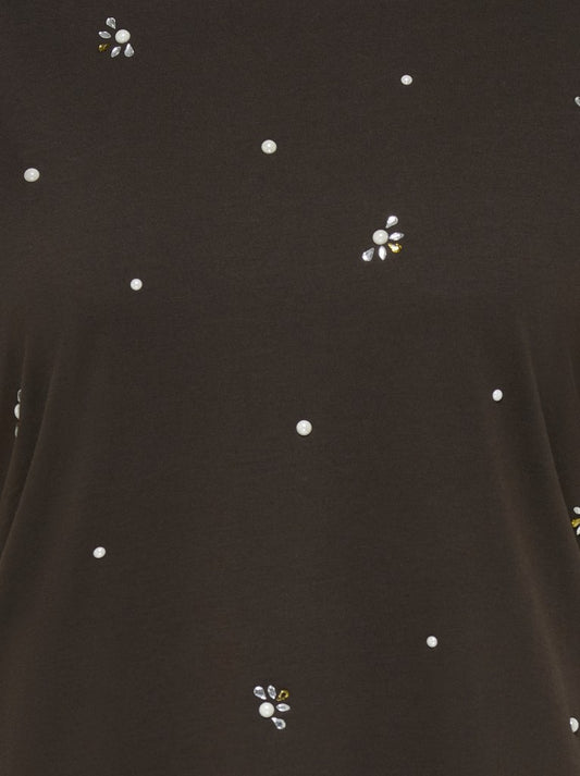 CarRyder - T-shirt med Perler og Rhinsten