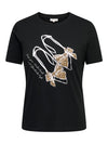 CarBeau - Kortærmet T-Shirt Med Print - Sort