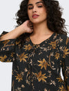 CarCamille - 3/4 Blomstret Bluse AOP
