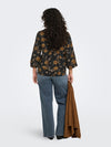 CarCamille - 3/4 Blomstret Bluse AOP