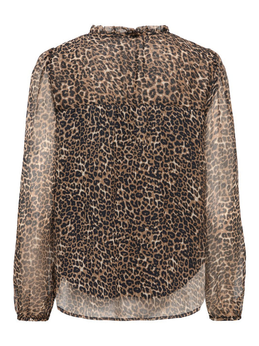 CarDitsy - Chiffonbluse med Print