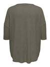 CarLamour - 3/4 Top med Broderet Smiley