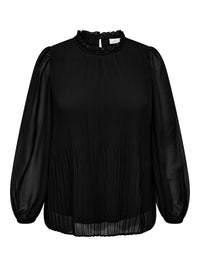 CARPIONA L/S PLISSEBLUSE AOP