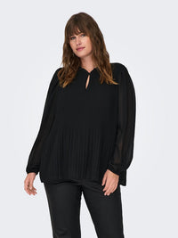 CARPIONA L/S PLISSE BLOUSE AOP