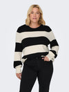 CARNEW DARIA - Stribet Strikbluse
