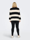 CARNEW DARIA - Stribet Strikbluse
