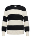 CARNEW DARIA - Stribet Strikbluse