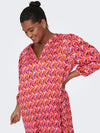 CARFIRENZO PLISSE 3/4 DRESS WVN