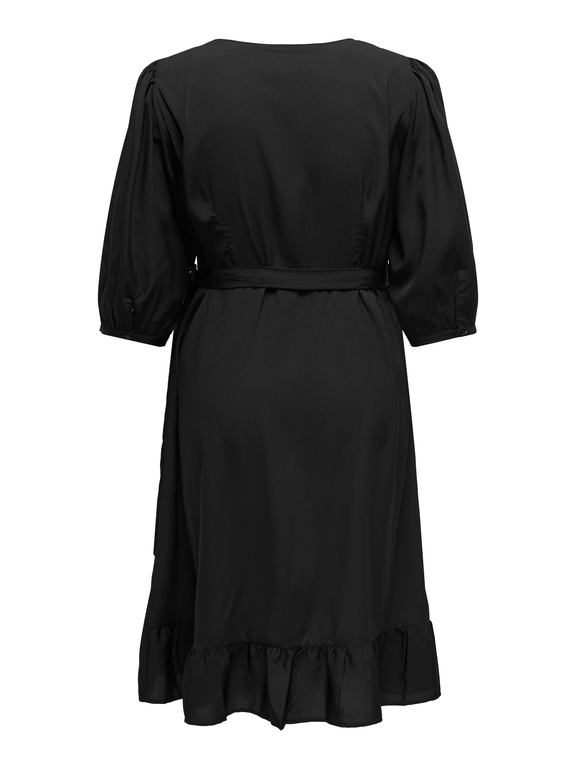 CARLIVIA 3/4 WRAP MIDI DRESS WVN NOOS