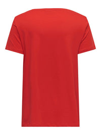 CARBONNIE - LIFE S/S V-NECK A-SHAPE TEE