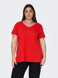 CARBONNIE - LIFE S/S V-NECK A-SHAPE TEE