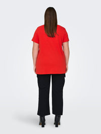 CARBONNIE - LIFE S/S V-NECK A-SHAPE TEE