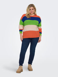 CARNIKKA LS STRIPE O-NECK KNT