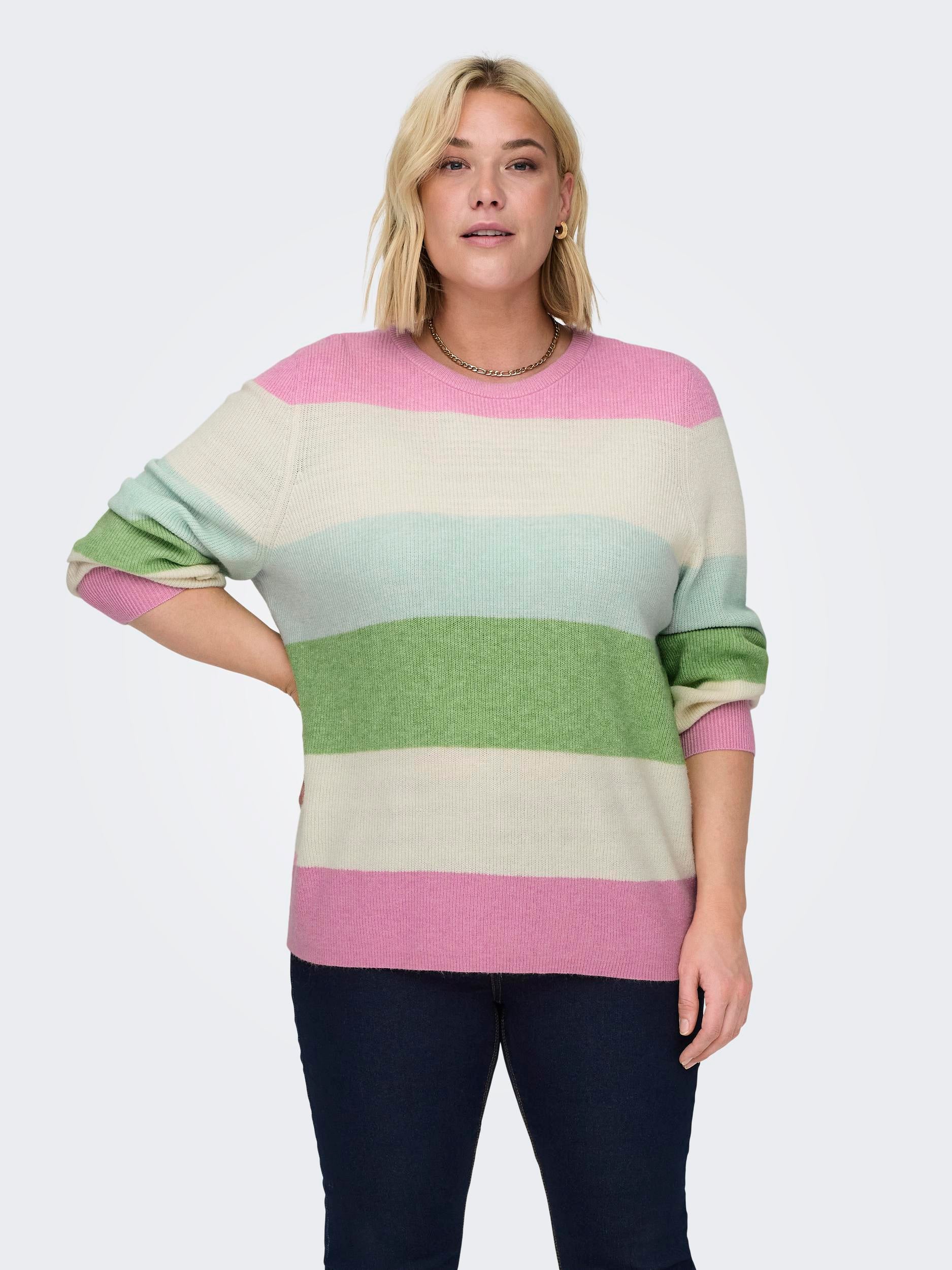 CARNEW DARIA L/S STRIPE PULLOVER KNT