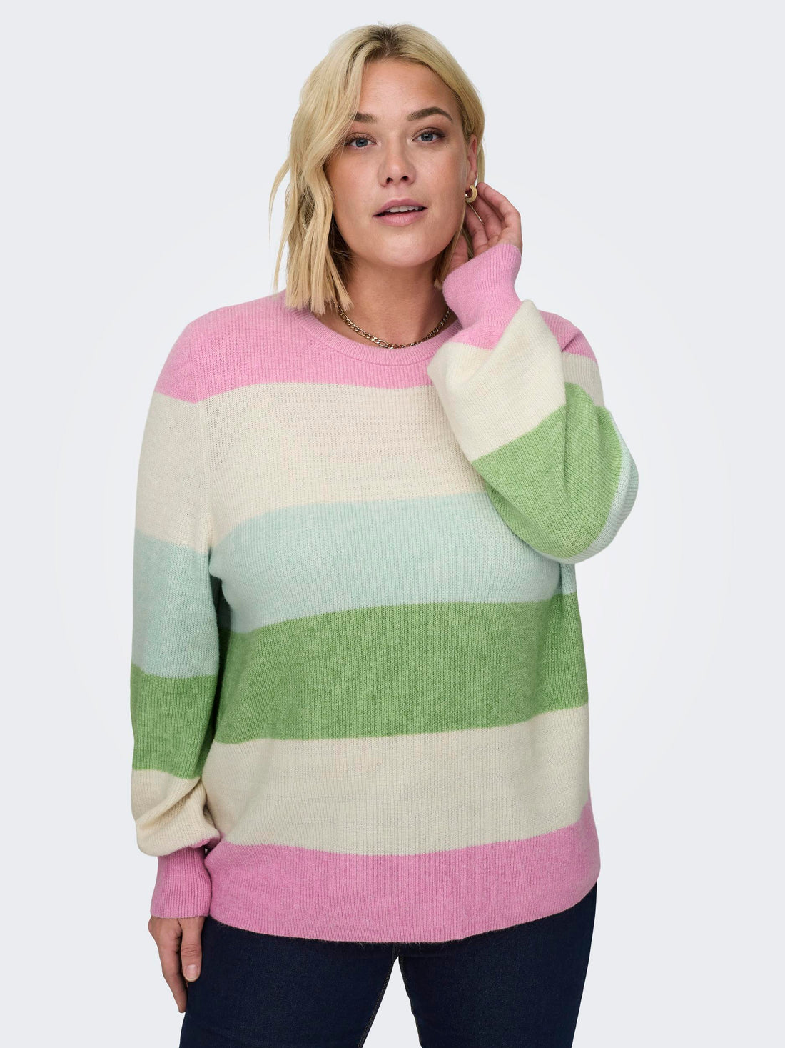 CARNEW DARIA L/S STRIPE PULLOVER KNIT