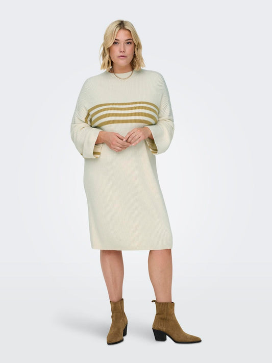 CARKATIA LS STRIPE MOCKNECK-KJOLE