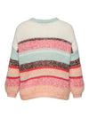 CARALYSSA L/S LIFE STRIPE O-NECK KNIT