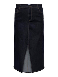 CARVERA MAXI SLIT SKIRT DENIM