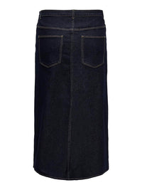 CARVERA MAXI SLIT SKIRT DENIM