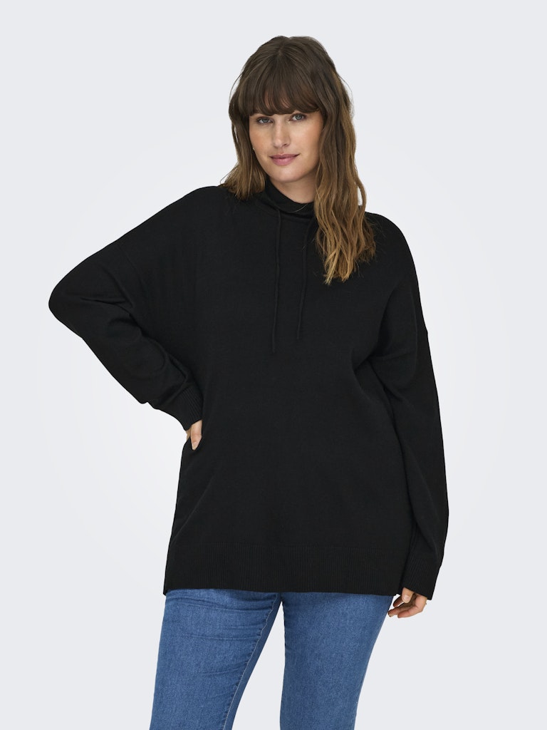 CARIBI LS LOOSE LONG HOOD KNIT