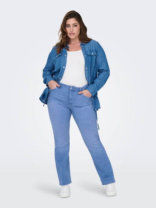 CARWILLY - FLARED DENIM JEANS - længde 34