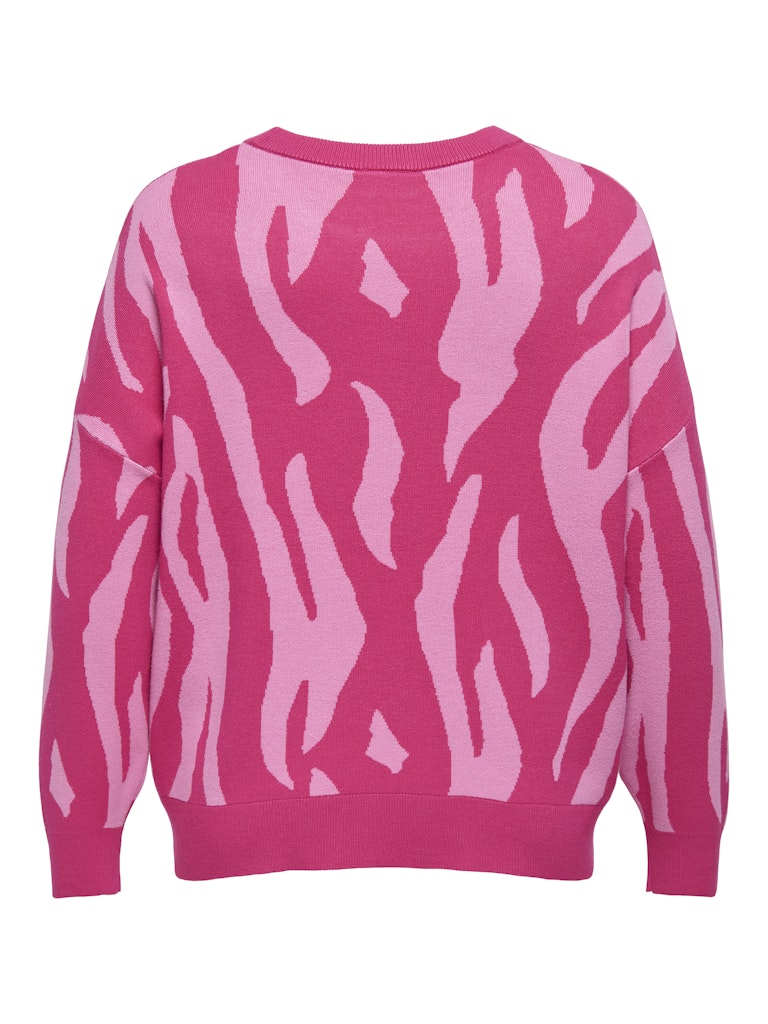 CARMONTANA ZEBRA LOOSE O-NECK KNIT