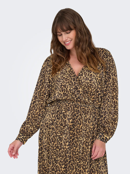 CARMKA - Leopard Kjole V-hals