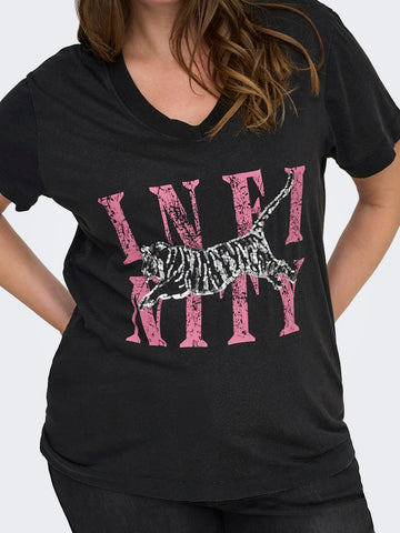 CARMILLE - T-shirt med V-hals