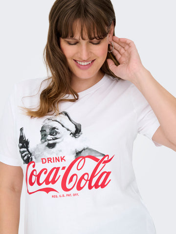 CarCoca Cola - Hvid Jule T-Shirt